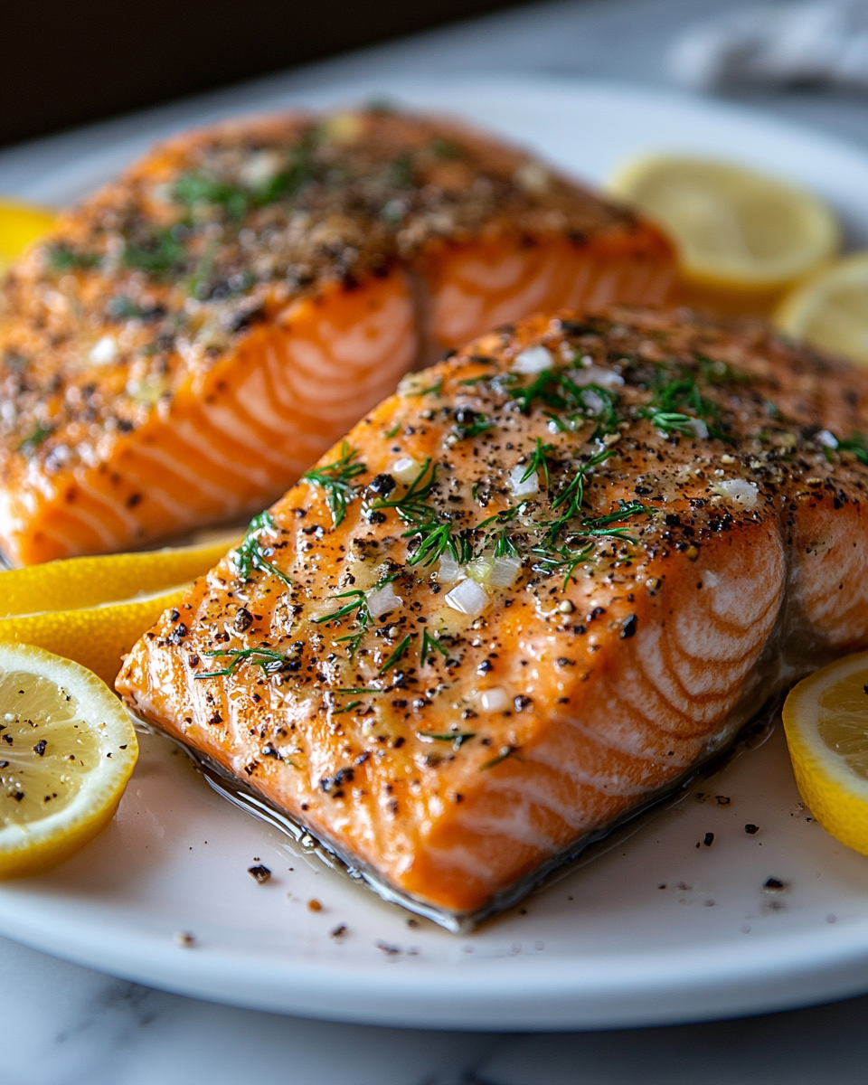 Baked Salmon with Lemon and Herbs