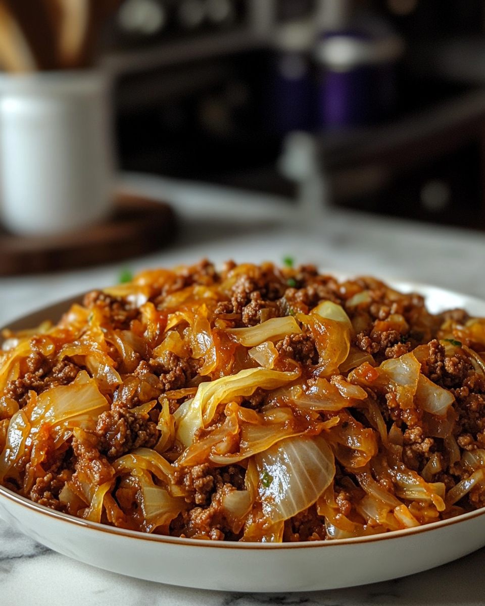 Cabbage and Ground Beef Skillet